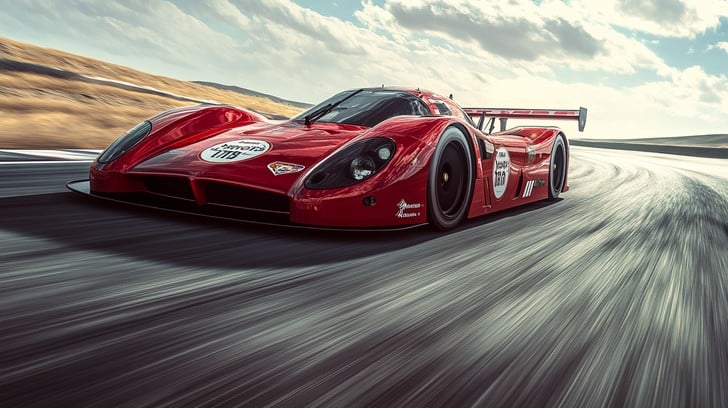 Carro Esportivo na Pista